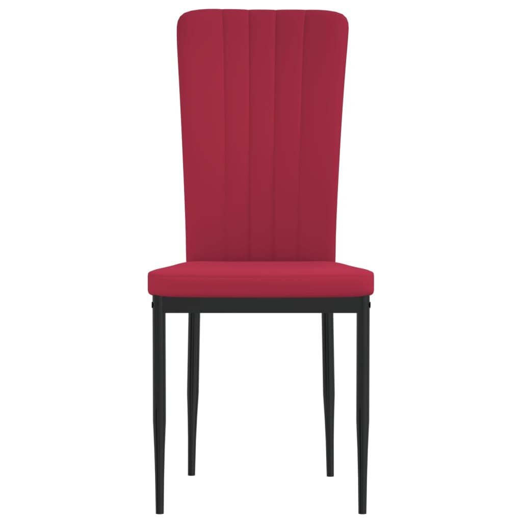 Valgomojo kėdės vidaXL, 4vnt., raudonos kaina ir informacija | Virtuvės ir valgomojo kėdės | pigu.lt