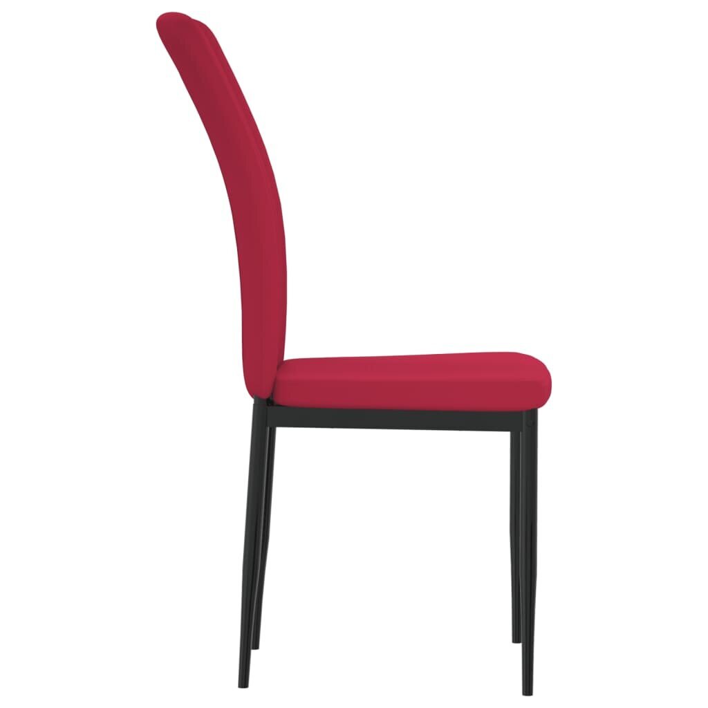 Valgomojo kėdės vidaXL, 4vnt., raudonos цена и информация | Virtuvės ir valgomojo kėdės | pigu.lt