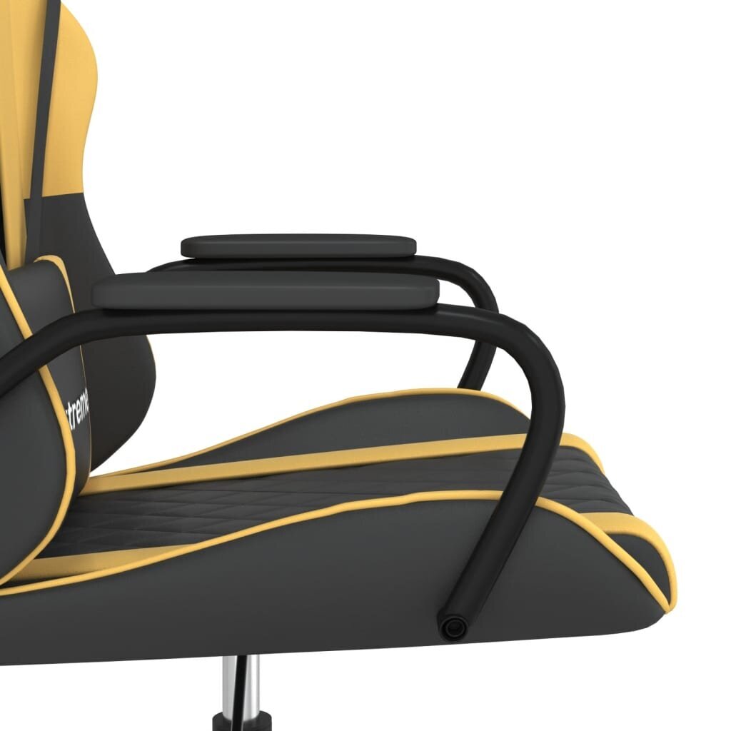 Žaidimų kėdė vidaXL, juoda/auksinė kaina ir informacija | Biuro kėdės | pigu.lt
