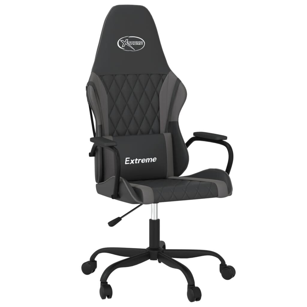Žaidimų kėdė vidaXL, juoda/pilka kaina ir informacija | Biuro kėdės | pigu.lt