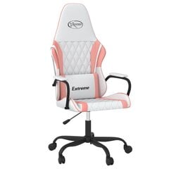 Žaidimų kėdė vidaXL, balta/rožinė цена и информация | Офисные кресла | pigu.lt