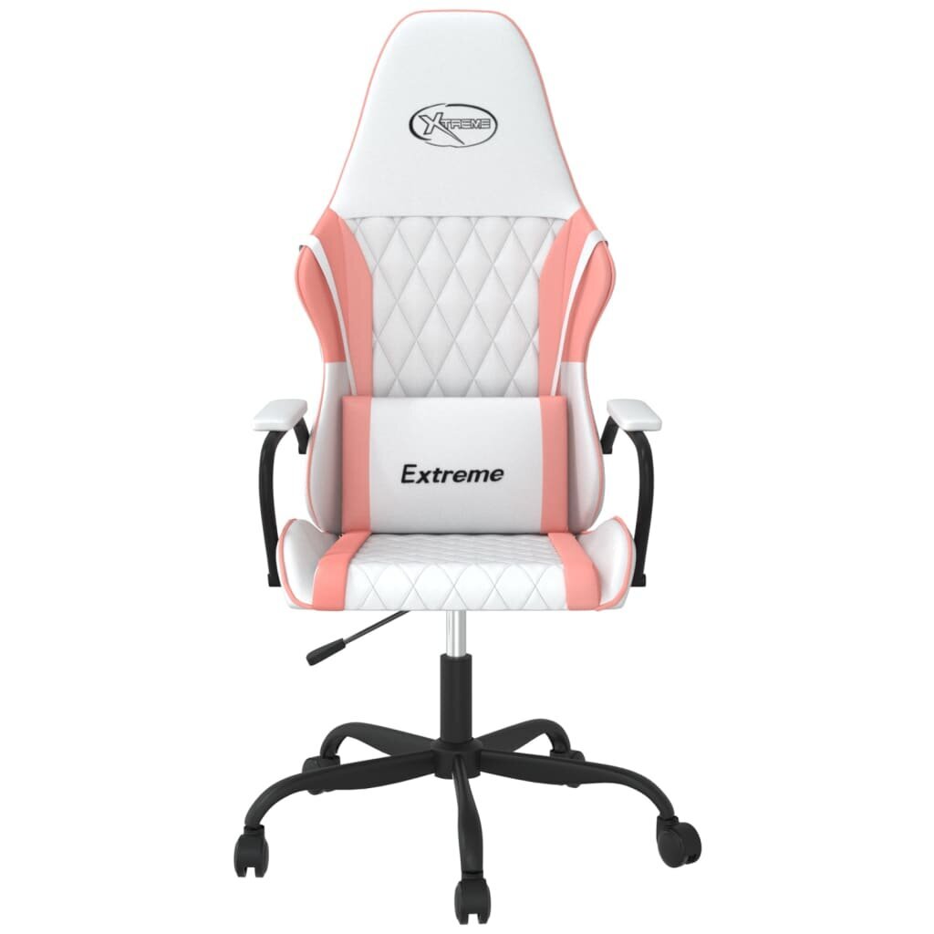 Žaidimų kėdė vidaXL, balta/rožinė kaina ir informacija | Biuro kėdės | pigu.lt