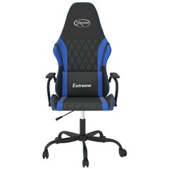 Žaidimų kėdė vidaXL, juoda/mėlyna kaina ir informacija | Biuro kėdės | pigu.lt