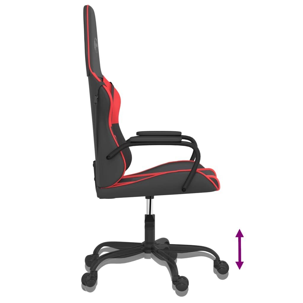 Žaidimų kėdė vidaXL, juoda/raudona kaina ir informacija | Biuro kėdės | pigu.lt