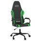 Žaidimų kėdė vidaXL, juoda/žalia цена и информация | Biuro kėdės | pigu.lt