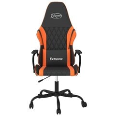 Žaidimų kėdė vidaXL, juoda/oranžinė kaina ir informacija | Biuro kėdės | pigu.lt
