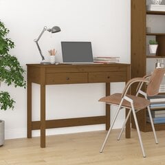 Rašomasis stalas su stalčiais, rudas, 100x50x78cm kaina ir informacija | Kompiuteriniai, rašomieji stalai | pigu.lt