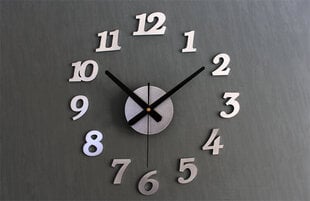 DIY серебряные настенные часы цена и информация | Часы | pigu.lt