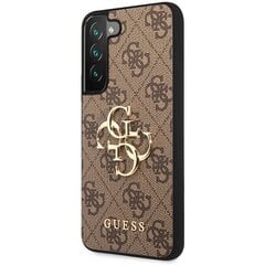 Guess PU 4G Metal Logo Case for Samsung Galaxy S23 Brown цена и информация | Чехлы для телефонов | pigu.lt