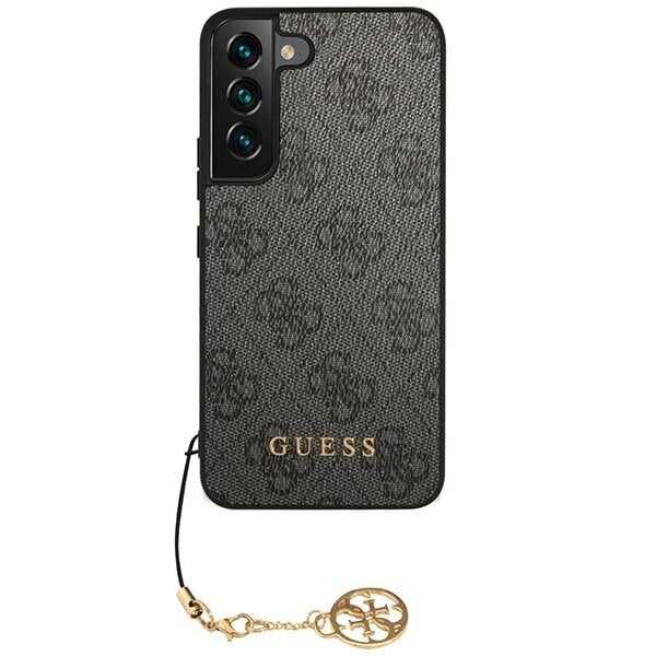 Guess skirtas 4G Charms Collection skirtas Samsung Galaxy S23, pilkas kaina ir informacija | Telefono dėklai | pigu.lt