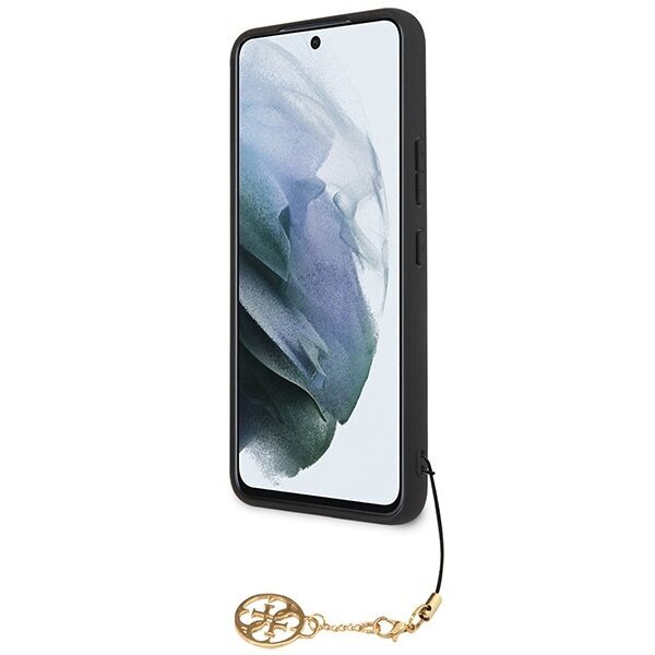 Guess skirtas 4G Charms Collection skirtas Samsung Galaxy S23, pilkas kaina ir informacija | Telefono dėklai | pigu.lt