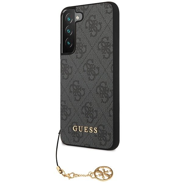 Guess skirtas 4G Charms Collection skirtas Samsung Galaxy S23, pilkas kaina ir informacija | Telefono dėklai | pigu.lt