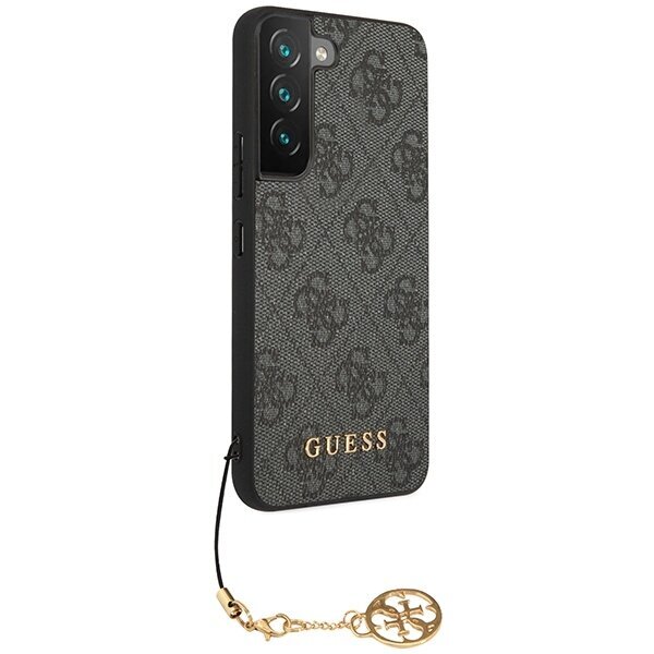 Guess skirtas 4G Charms Collection skirtas Samsung Galaxy S23, pilkas kaina ir informacija | Telefono dėklai | pigu.lt