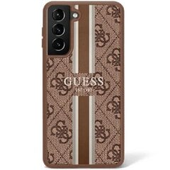 Guess skirtas 4G Printed Stripe skirtas Samsung Galaxy S23 Plus, rudas kaina ir informacija | Telefono dėklai | pigu.lt