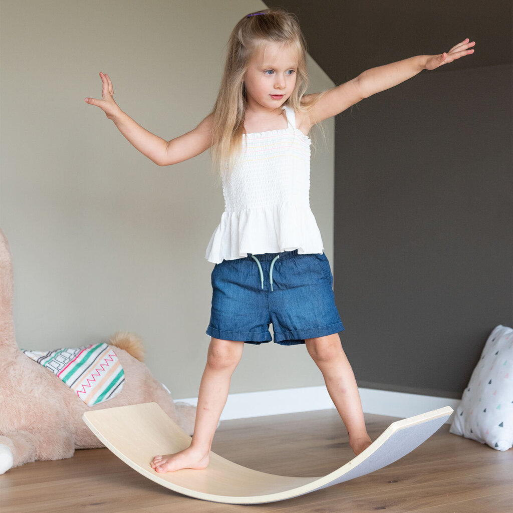 Vaikiška balansavimo lenta KiddyMoon, balta цена и информация | Balansinės lentos ir pagalvės | pigu.lt