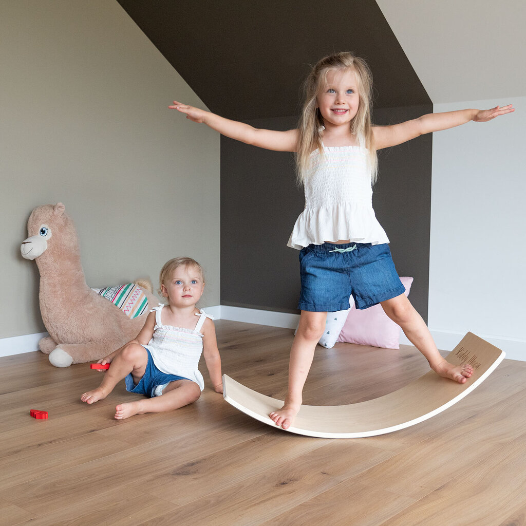 Vaikiška balansavimo lenta KiddyMoon, balta цена и информация | Balansinės lentos ir pagalvės | pigu.lt