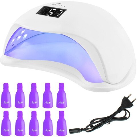 Beautylushh UV/LED nagų lempa, 48W + 10 spaustukų kaina ir informacija | Manikiūro, pedikiūro aparatai | pigu.lt