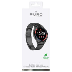 Товар с повреждённой упаковкой. Браслет Puro Metal для Galaxy Watch 4/Watch 4 classic, черный цена и информация | Мобильные телефоны, фото и видео товары с поврежденной упаковкой | pigu.lt
