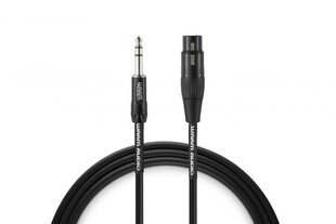 Аудиокабель Warm Audio PRO-XLRF-TRSM-3 0,9 м XLR 6,35 мм TRS Черный цена и информация | Кабели и провода | pigu.lt