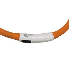 Šviečiantis antkaklis Ferplast Night Over-Collar, oranžinis, 55 cm цена и информация | Ошейники, подтяжки для собак | pigu.lt