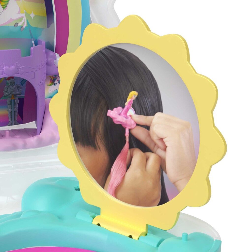 Vaivorykštės vienaragio salono žaidimų rinkinys Polly Pocket kaina ir informacija | Žaislai mergaitėms | pigu.lt