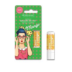 Lūpų balzamas 4Organic_Lip Balm Pin-Up Girl Mango, 5 g kaina ir informacija | Lūpų dažai, blizgiai, balzamai, vazelinai | pigu.lt