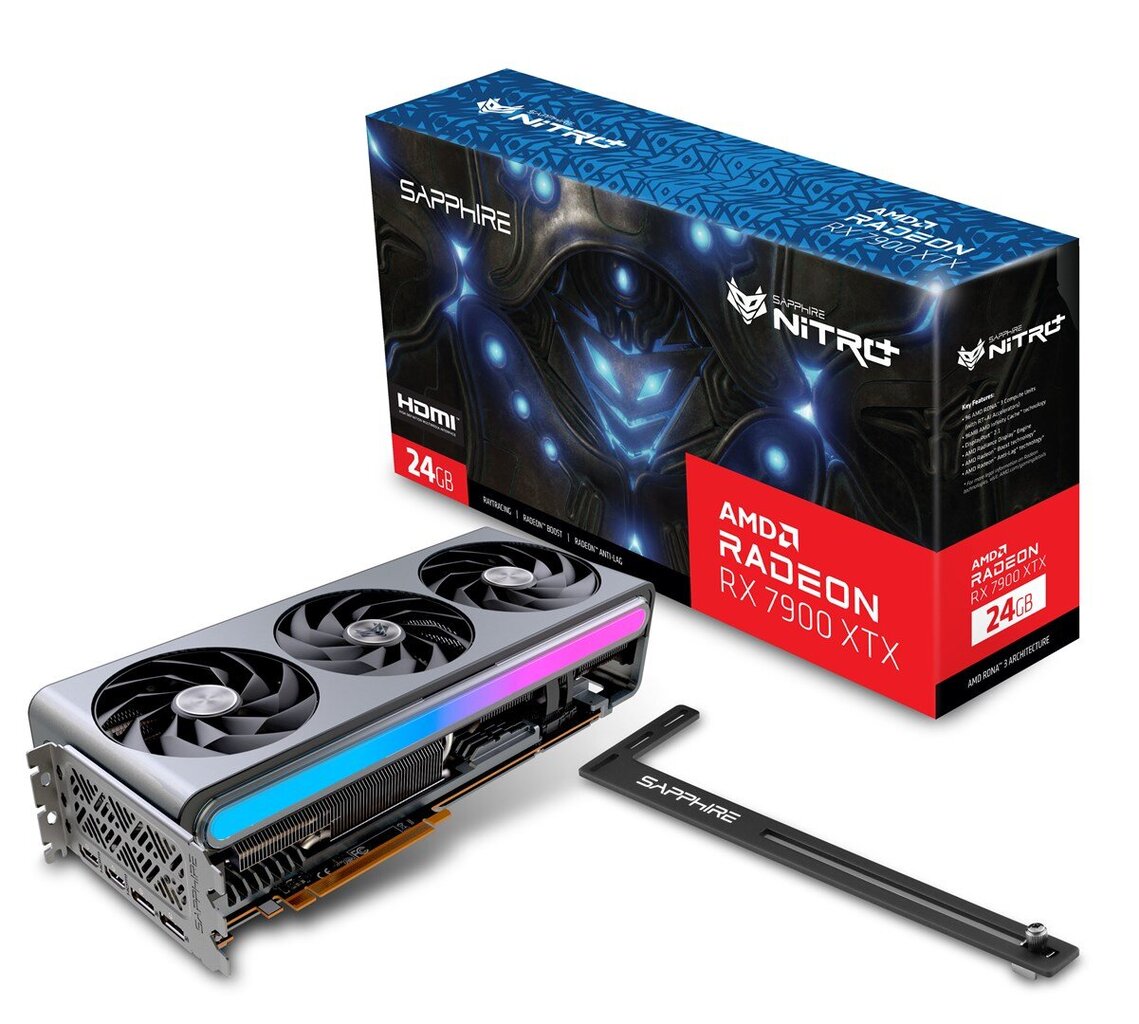 Sapphire Nitro+ AMD Radeon RX 7900 XTX Vapor-X 24GB (11322-01-40G) kaina ir informacija | Vaizdo plokštės (GPU) | pigu.lt