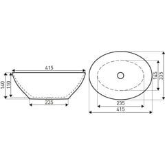 Keramikinis praustuvas Kerra KR-707 Marble BL/G kaina ir informacija | Praustuvai | pigu.lt