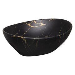 Keramikinis praustuvas Kerra KR-707 Marble BL/G kaina ir informacija | Praustuvai | pigu.lt