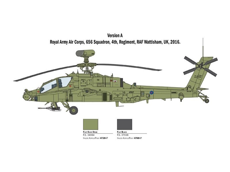 Surenkamas modelis Italeri AH-64 Longbow Apache, 1/48, 2748 kaina ir informacija | Konstruktoriai ir kaladėlės | pigu.lt