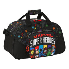 Спортивная сумка The Avengers Super heroes, чёрная, 40 x 24 x 23 cм цена и информация | Рюкзаки и сумки | pigu.lt