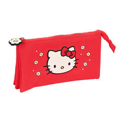 Тройной пенал Hello Kitty Spring, красный, 22 x 12 x 3 cм цена и информация | Hello Kitty Товары для детей и младенцев | pigu.lt