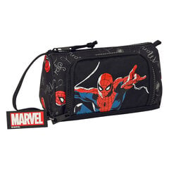 Школьный пенал Spiderman Hero, чёрный, 21 x 8 x 7 см цена и информация | Пеналы | pigu.lt
