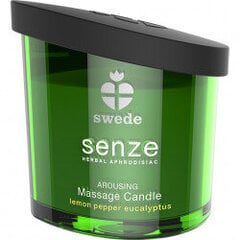 Swede - Senze Arousing Massage Candle Lemon Pepper Eucalyptus 150 мл цена и информация | Массажные масла | pigu.lt