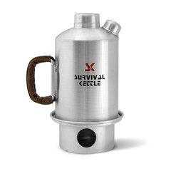 Чайник туристический с плитой Survival Kettle, 1.2 л цена и информация | Котелки, туристическая посуда и приборы | pigu.lt