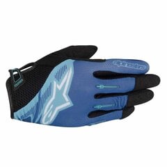 Alpinestars Gloves Alpinestars FLOW blue stratos-aqua Full Finger цена и информация | Велосипедные перчатки | pigu.lt