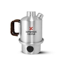 Turistinis virdulys Survival Kettle, 0.7l цена и информация | Котелки, туристическая посуда и приборы | pigu.lt