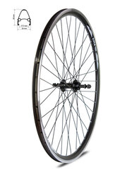 Dviračio ratas Rear Wheel XMX 28", juodas цена и информация | Покрышки, шины для велосипеда | pigu.lt