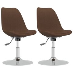 Pasukamos valgomojo kėdės vidaXL, 2vnt., rudos kaina ir informacija | Virtuvės ir valgomojo kėdės | pigu.lt