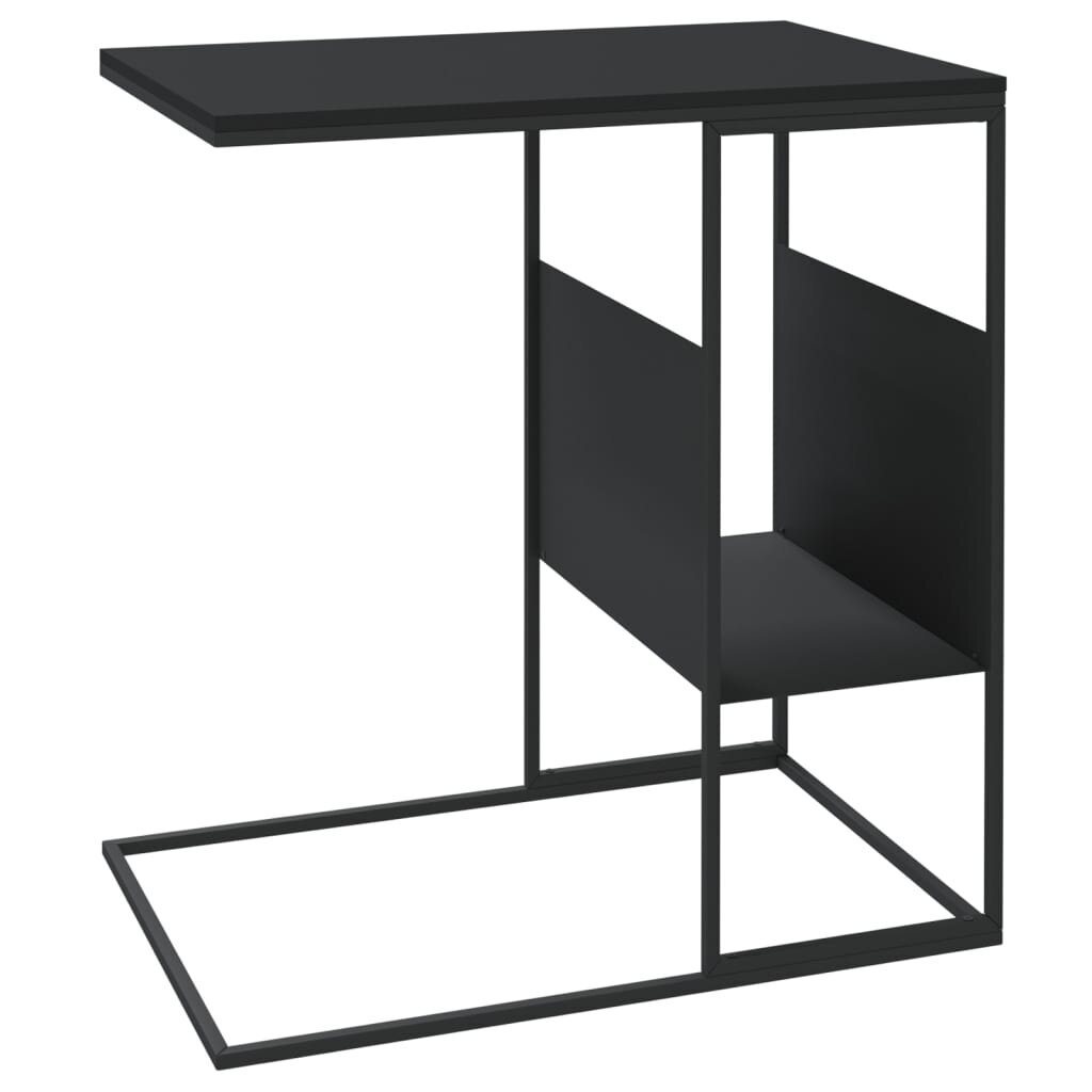 Šoninis staliukas vidaXL 55x36x59,5cm, juodas цена и информация | Kavos staliukai | pigu.lt