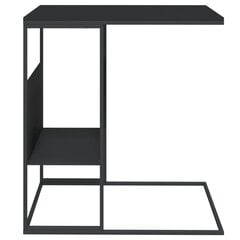 Šoninis staliukas vidaXL 55x36x59,5cm, juodas kaina ir informacija | Kavos staliukai | pigu.lt