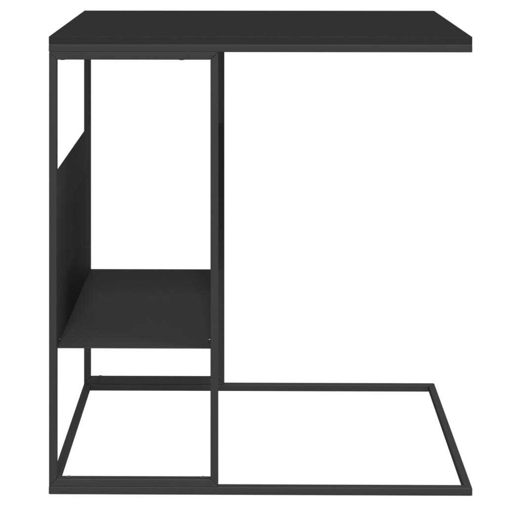 Šoninis staliukas vidaXL 55x36x59,5cm, juodas цена и информация | Kavos staliukai | pigu.lt