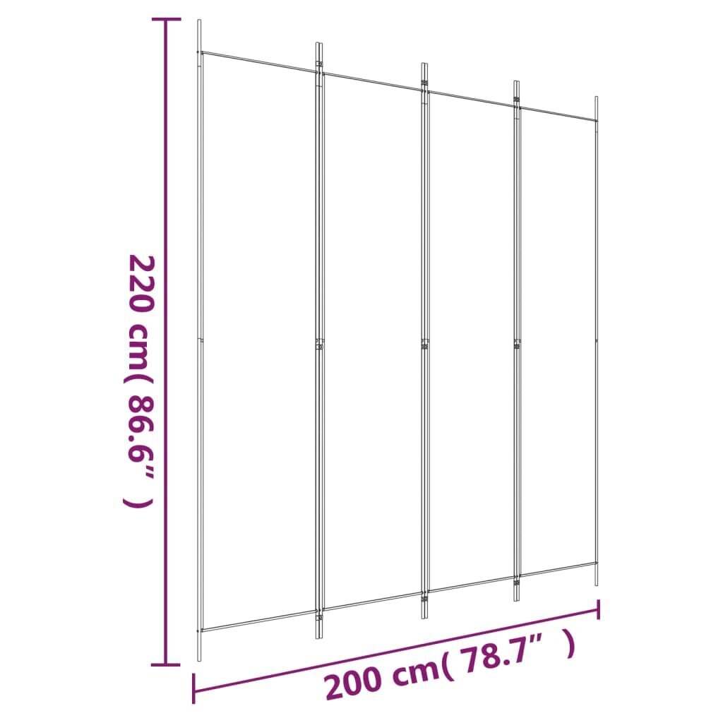 Kambario pertvara 200x220cm, ruda kaina ir informacija | Širmos, kambario pertvaros | pigu.lt