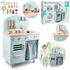 Medinė vaikiška virtuvė su garsais Classic World, 20 det kaina ir informacija | Žaislai mergaitėms | pigu.lt