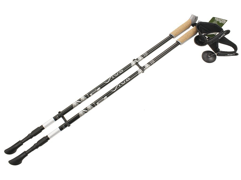 Ėjimo lazdos Nordic Walking Poles Vivo NW210, juodos kaina ir informacija | Ėjimo lazdos | pigu.lt