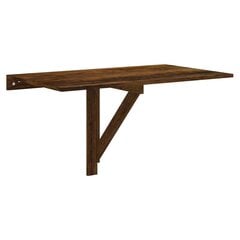 Sulankstomas sieninis staliukas vidaXL, rudas kaina ir informacija | Lauko stalai, staliukai | pigu.lt