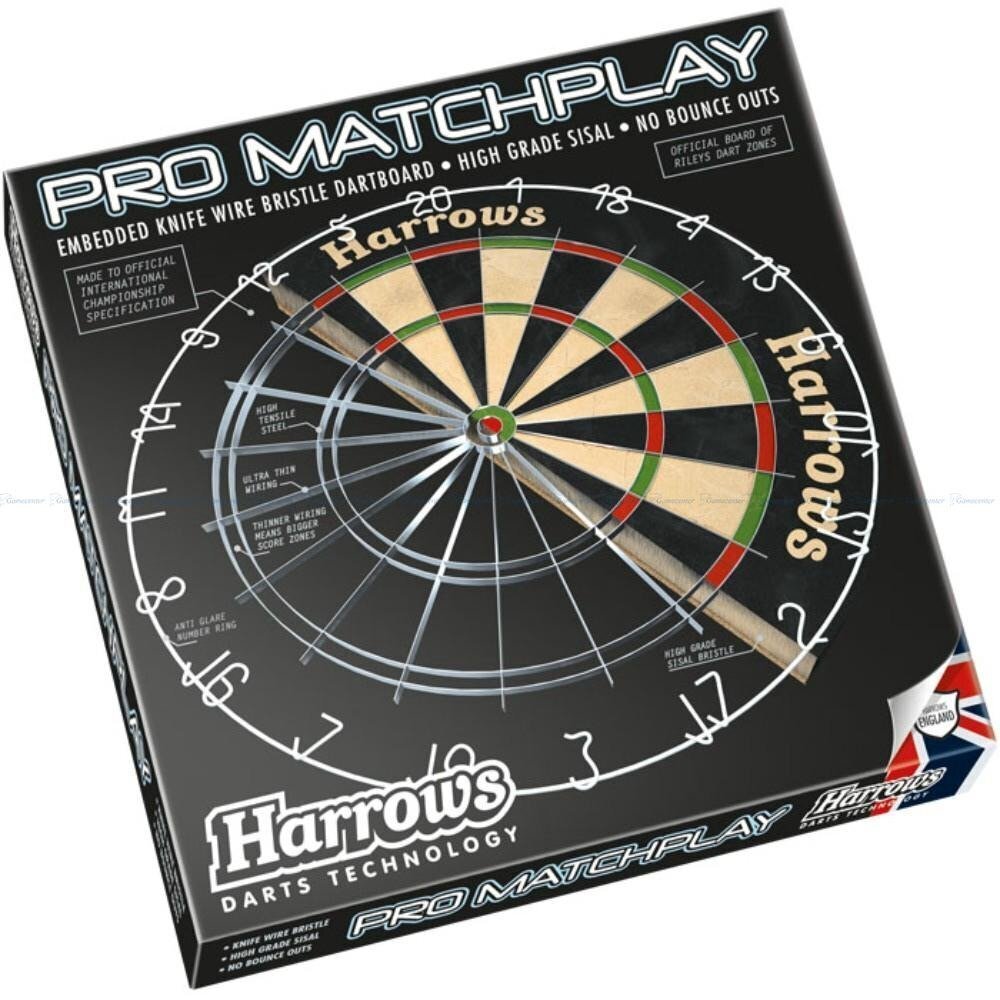 Smiginio taikinys Harrows Pro Matchplay, juodas kaina ir informacija | Smiginis | pigu.lt