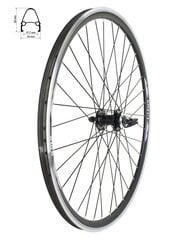 Aluminum XMX Front Bicycle Wheel 26" Disc Brake compatible Black цена и информация | Покрышки, шины для велосипеда | pigu.lt