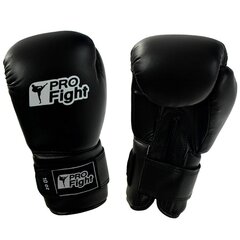 Boxing Gloves Profight PCV Black 12oz цена и информация | Боевые искусства | pigu.lt