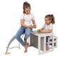 Vaikiškas stalas su kėdute KiddyMoon, baltas kaina ir informacija | Vaikiškos kėdutės ir staliukai | pigu.lt